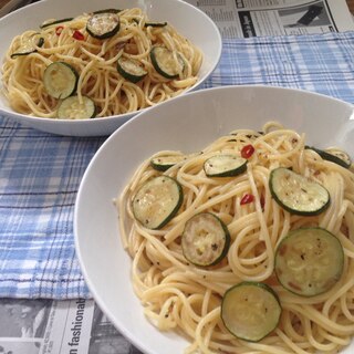 ズッキーニとアンチョビのパスタ♪